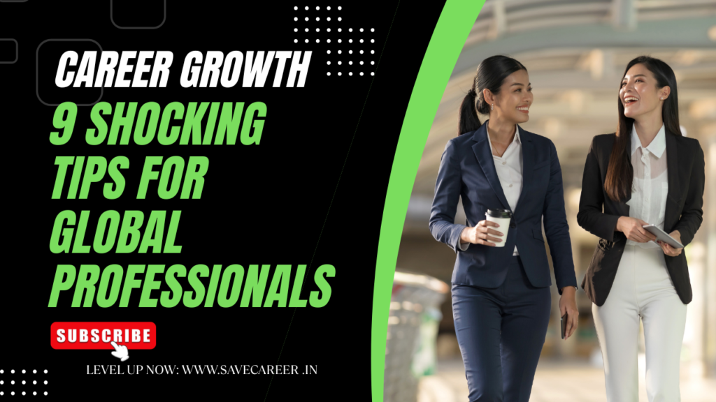 A motivated young professional climbing upward arrows and digital growth charts on a modern city background, symbolizing career growth strategies, high-income skills, AI career advancement, and global job success tips.